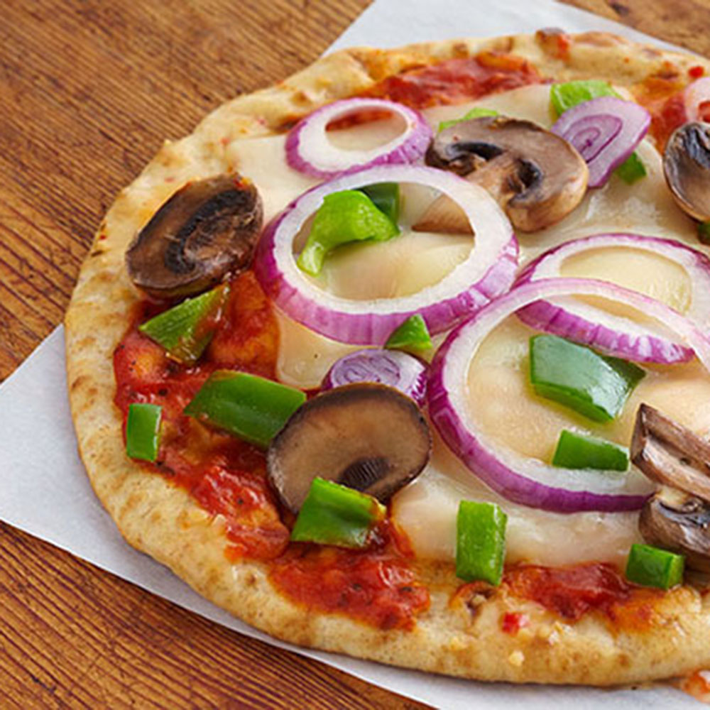 Pizza with pita bread