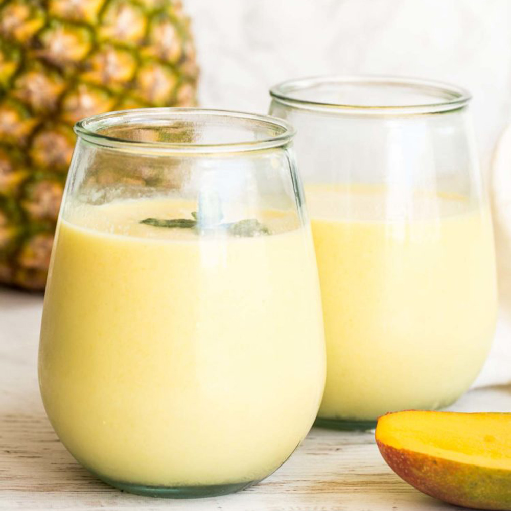 Pineapple, mango and coconut water smoothie